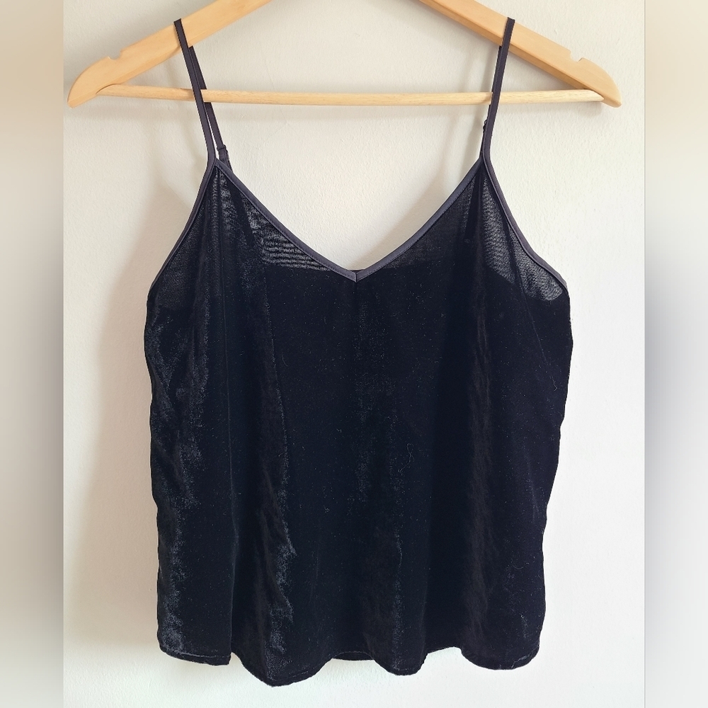 Talula black velvet V-neck‎ cami